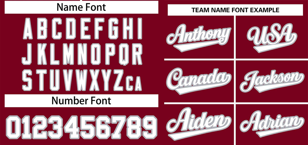 Custom Crimson White-Gray Classic Style Authentic Two-Button Softball Jersey