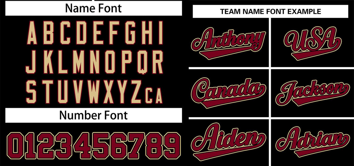 Custom Black Crimson-Old Gold Classic Style Authentic Two-Button Softball Jersey