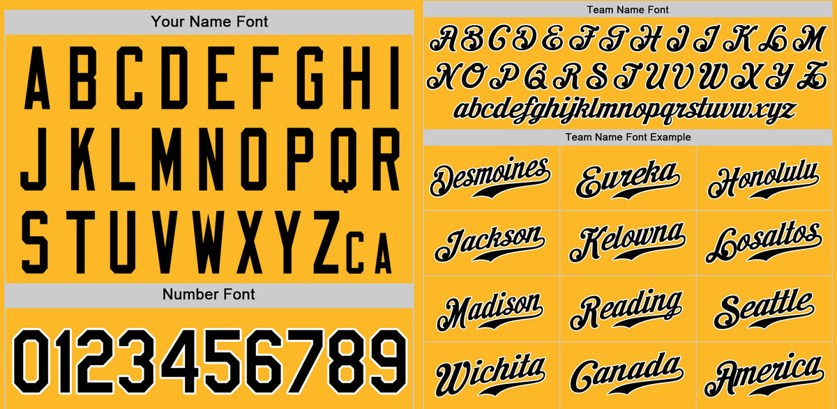 Custom Yellow Black-White Classic Style Authentic Baseball Jersey