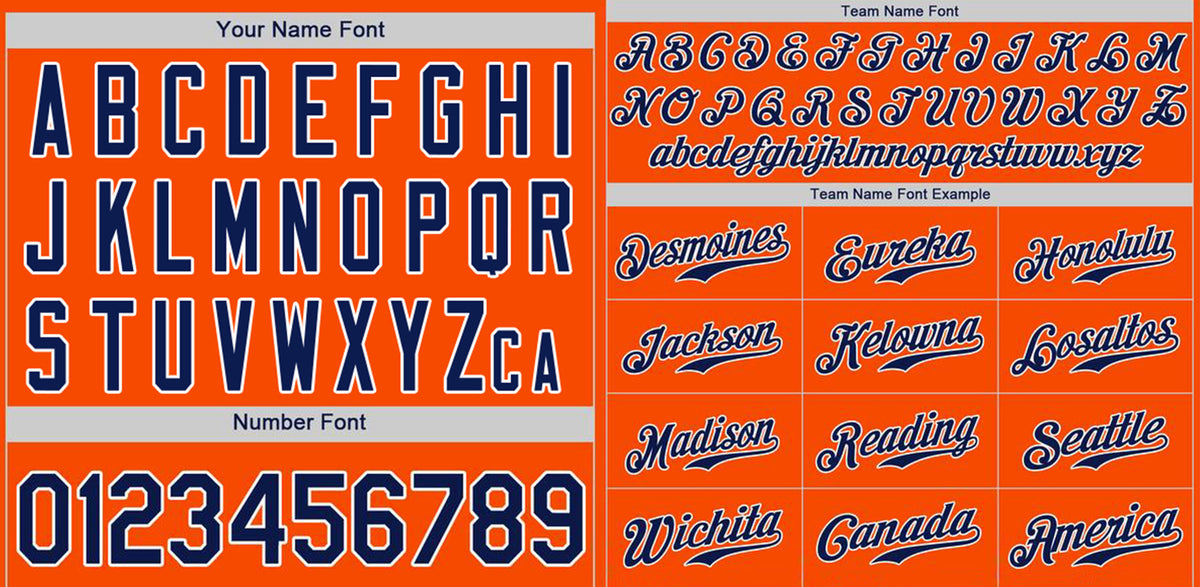 Custom Orange Navy-White Classic Style Authentic Baseball Jersey