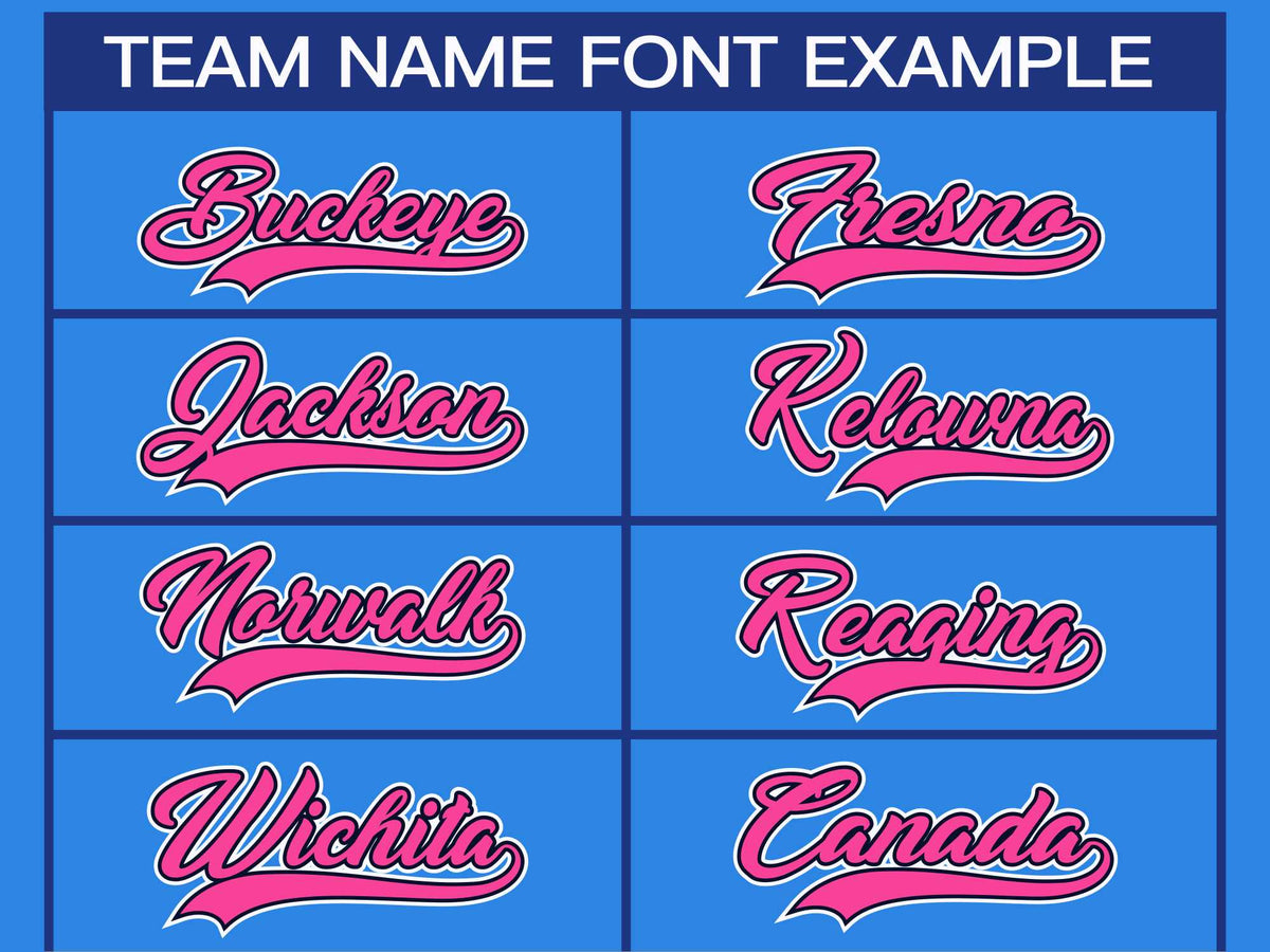 Custom Powder Blue Pink Black-White Classic Style Hockey Jersey