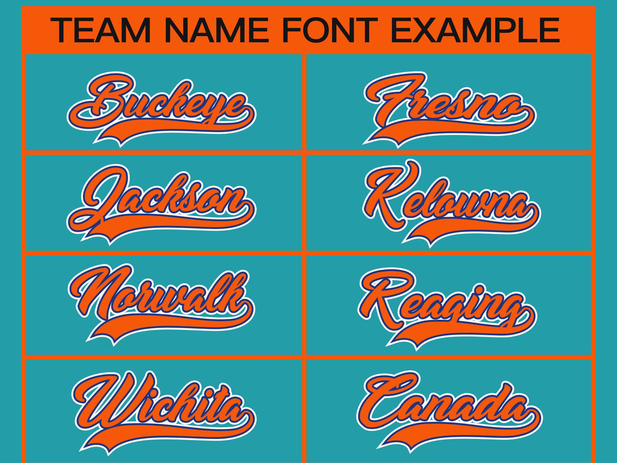 Custom Aqua Orange Royal-White Classic Style Hockey Jersey