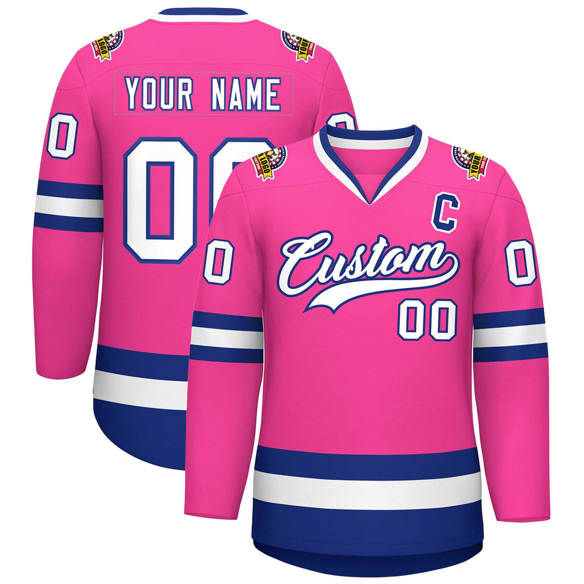 Custom Pink Hockey Jersey | Sublimated Hockey Jersey for Men