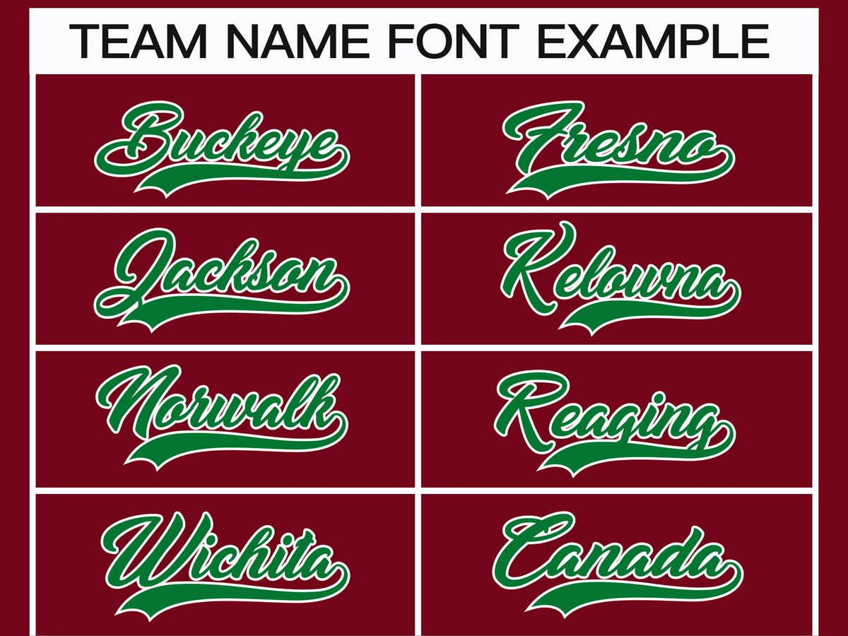 Custom Crimson Kelly Green-White Classic Style Hockey Jersey