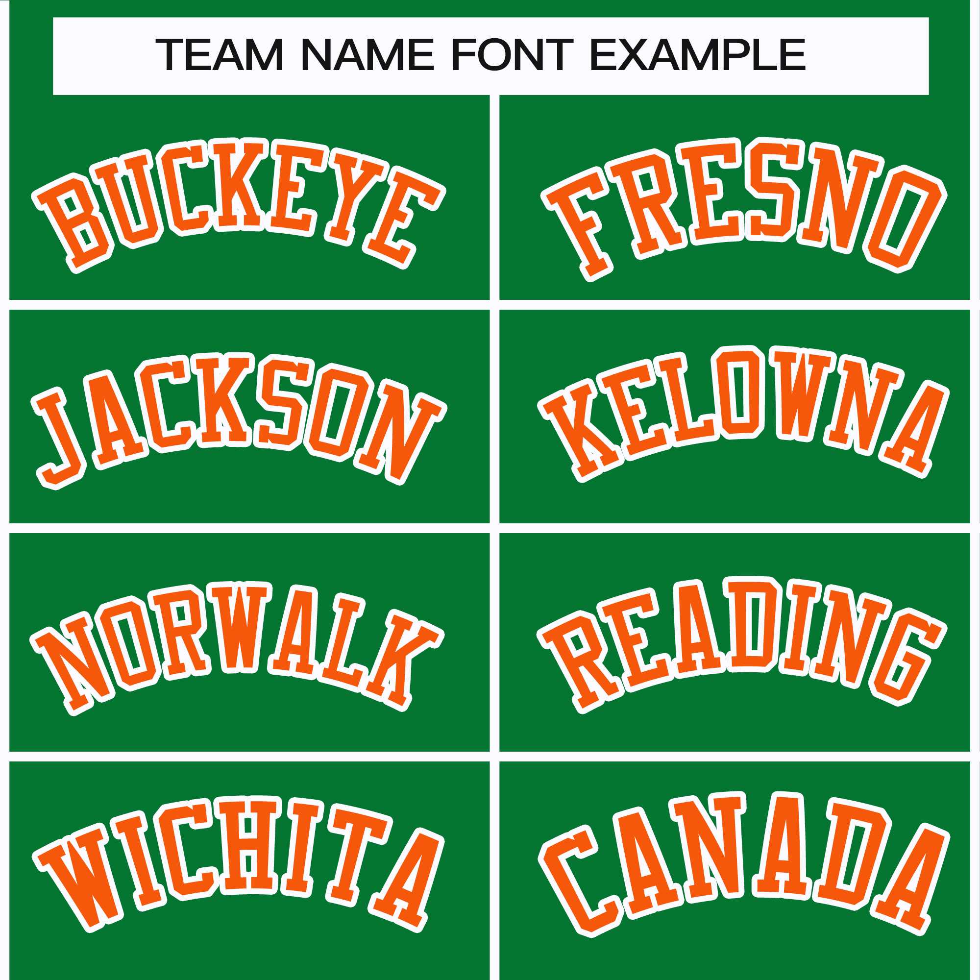 Custom Kelly Green Orange-White Classic Style Hockey Jersey