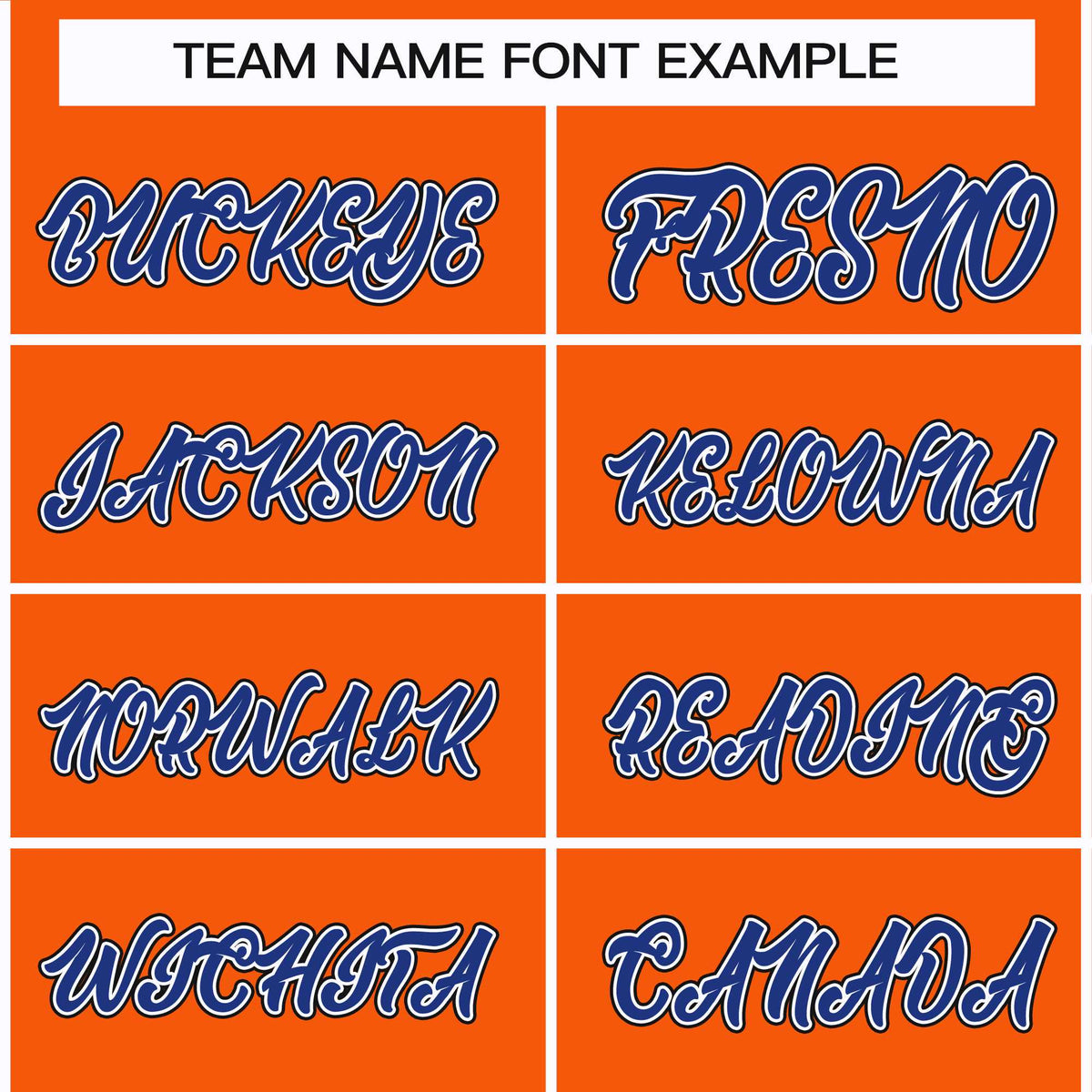 Custom Orange Royal White-Black Classic Style Hockey Jersey