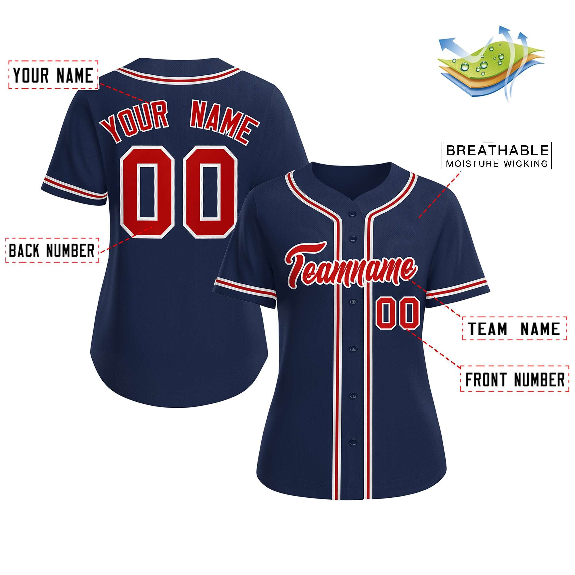 Navy Baseball Jersey