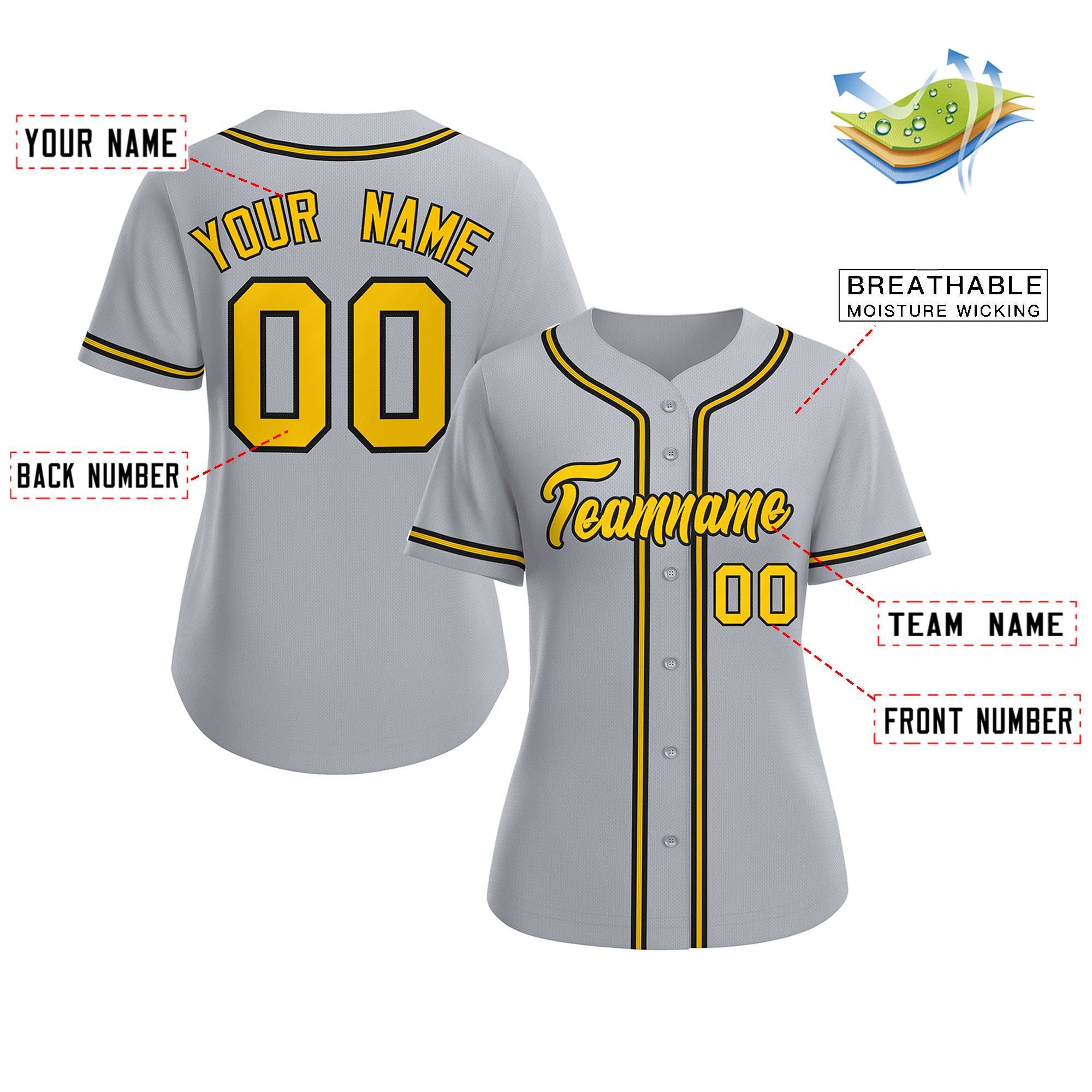 Grey Baseball Jersey