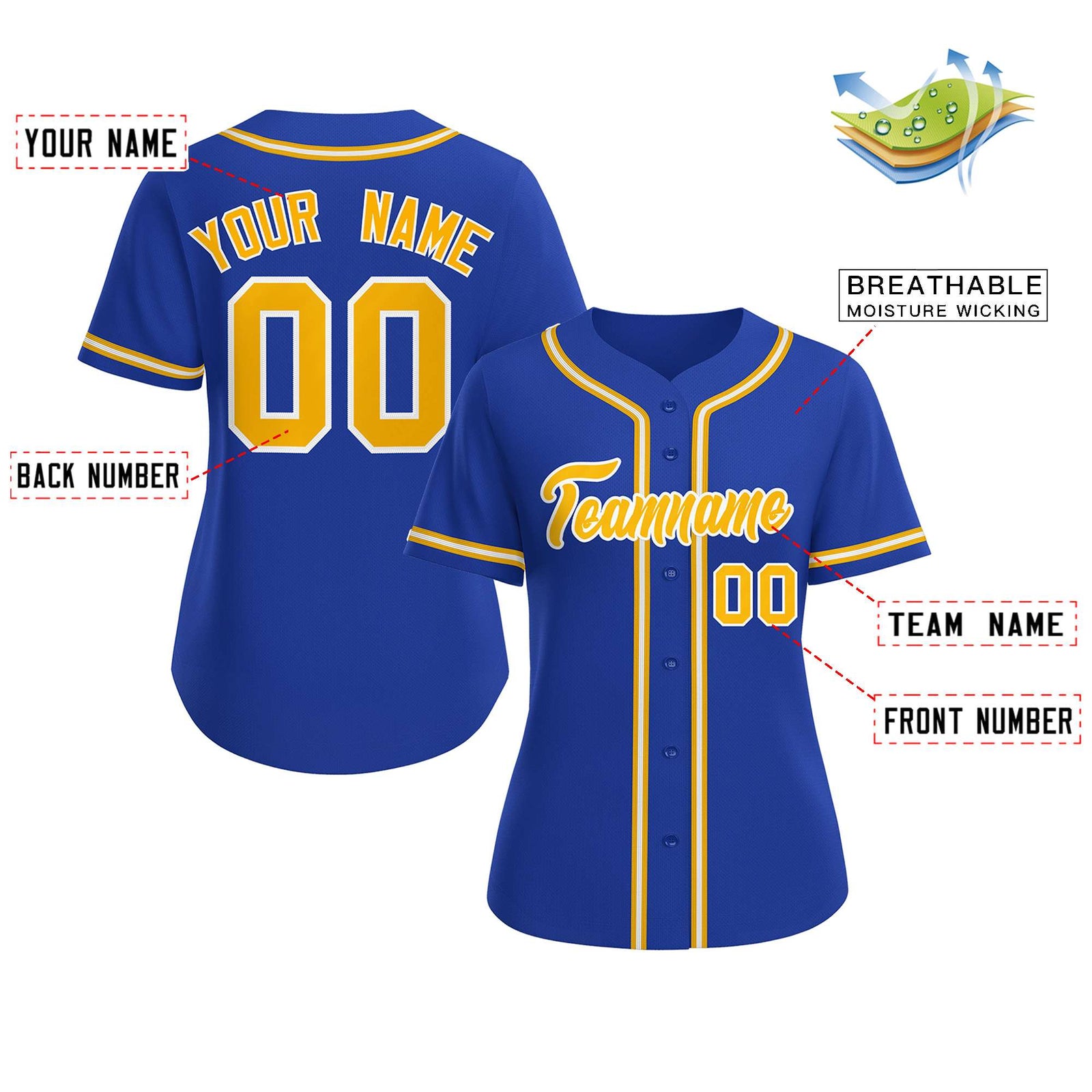 Royal Blue Baseball Jersey