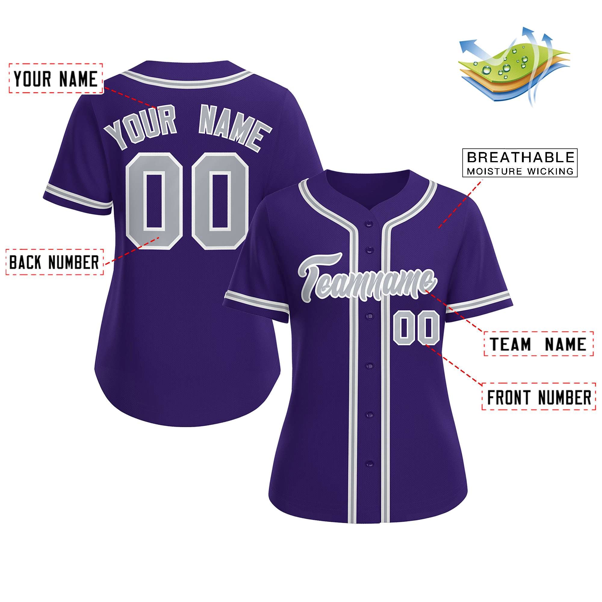 Purple Baseball Jersey
