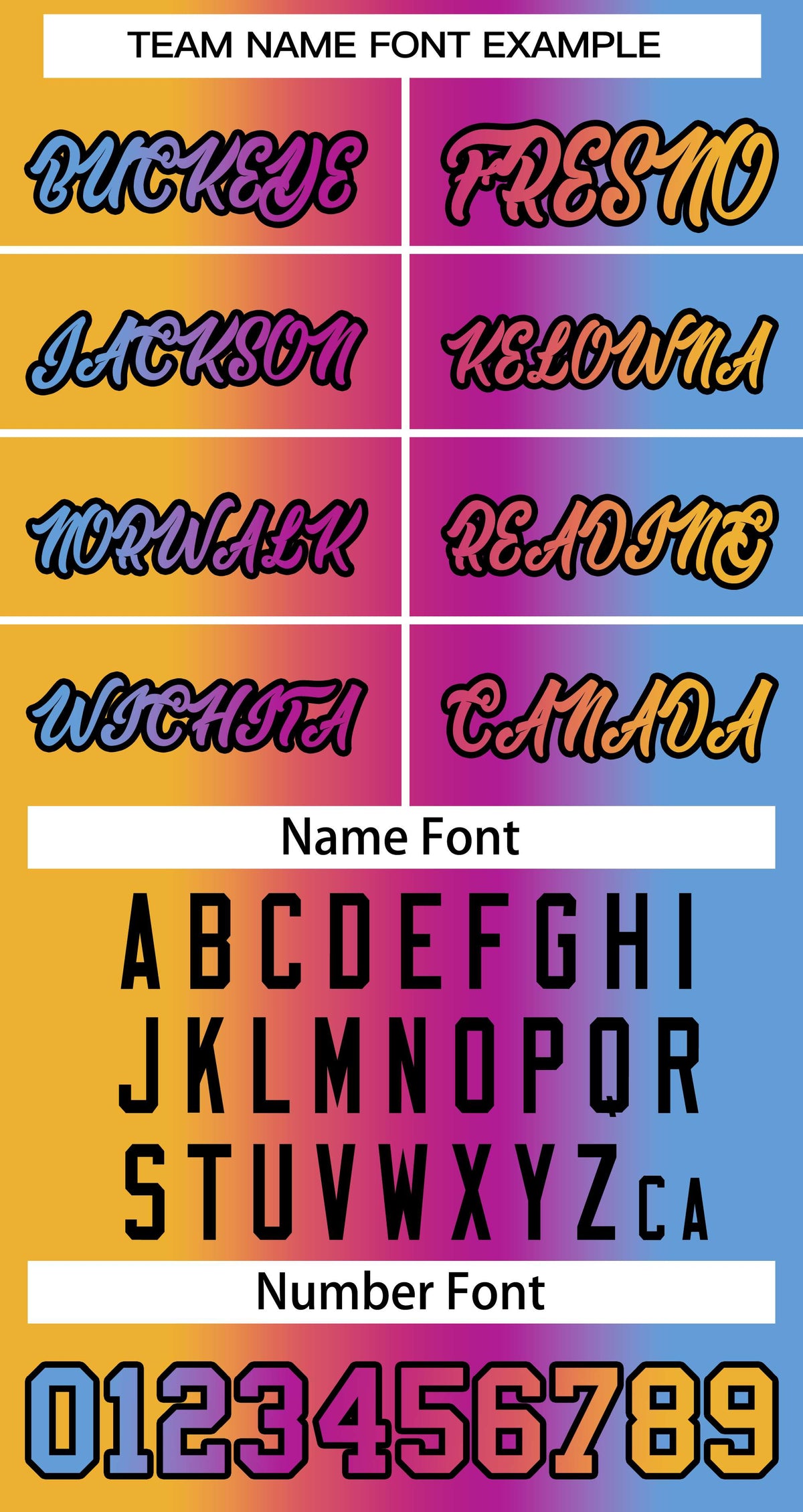 Baseball Jersey Font