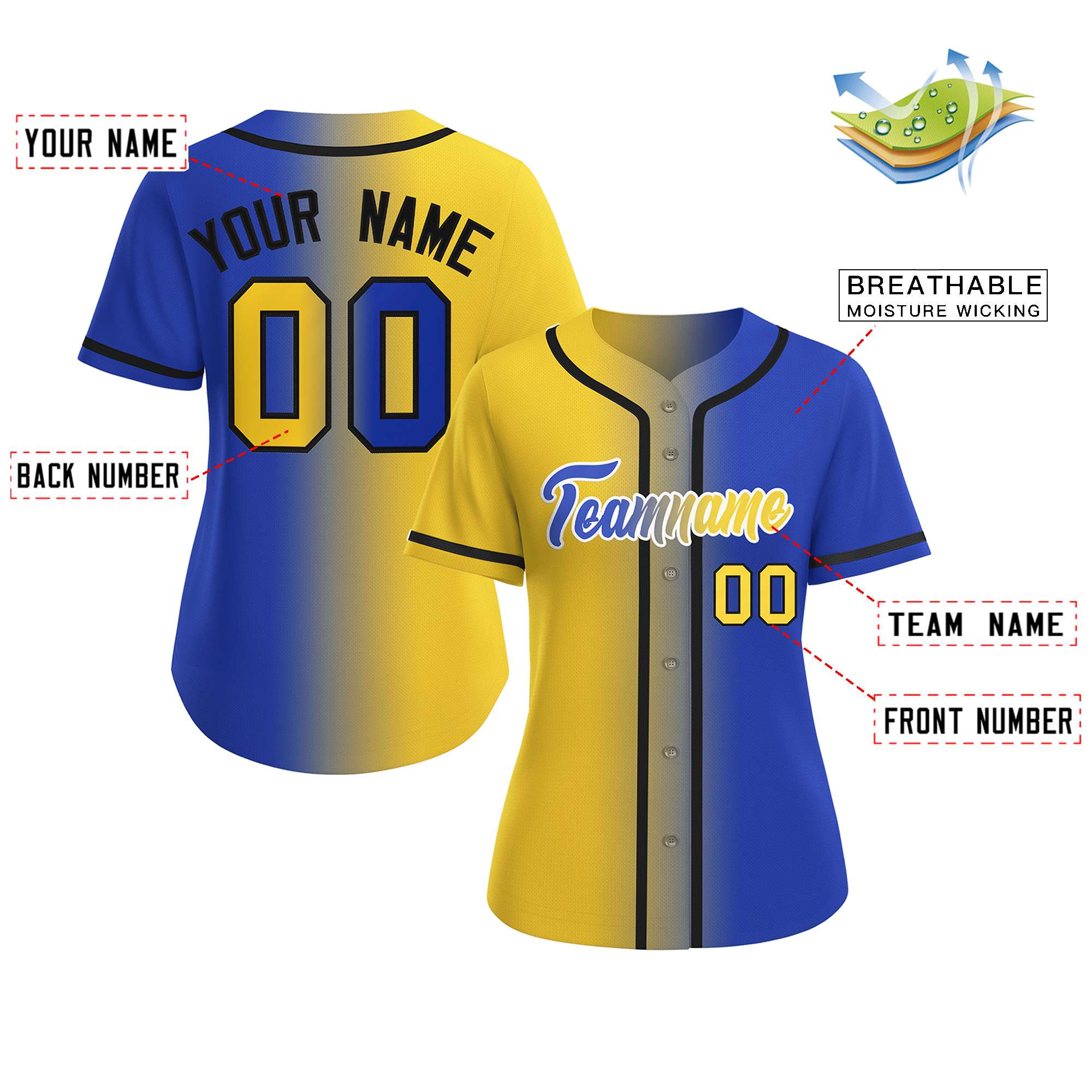 Gradient Baseball Jersey