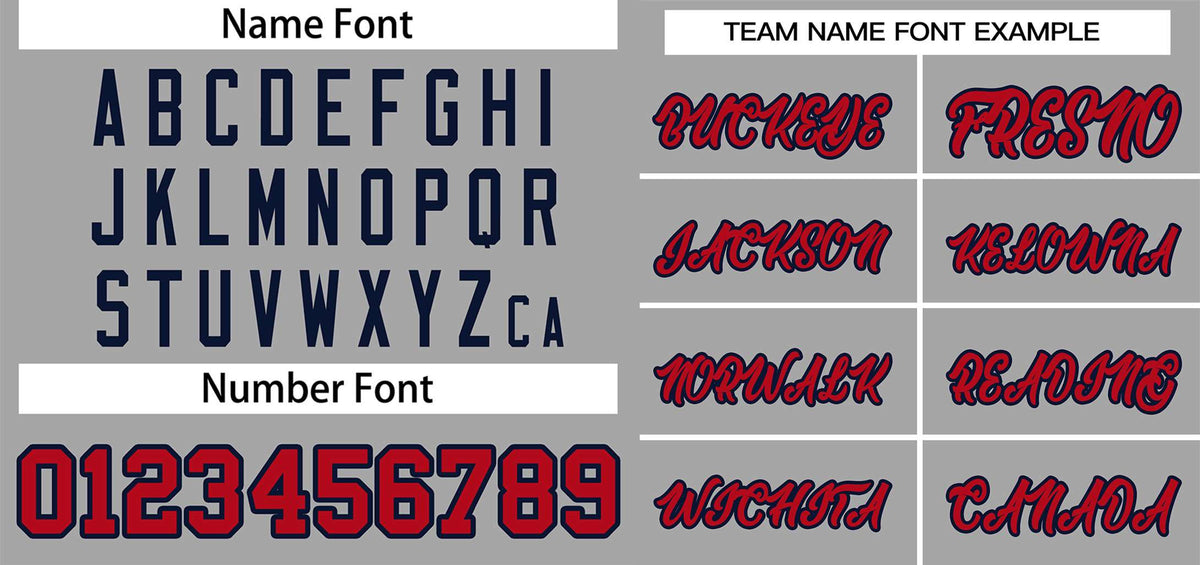 Custom Gray Red-Navy Classic Style Authentic Two-Button Softball Jersey