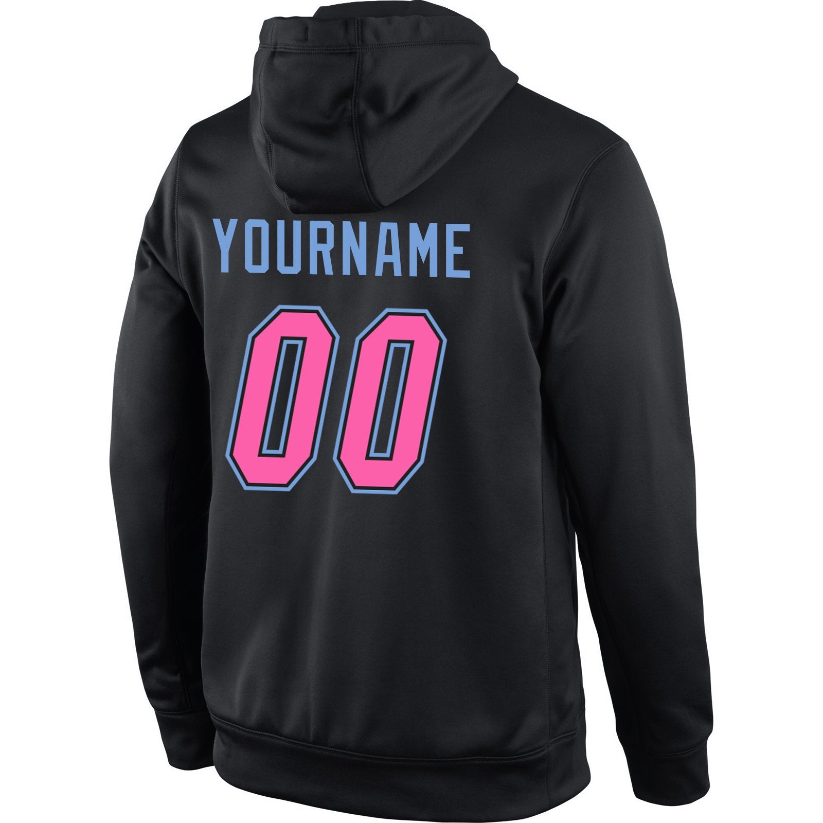 Custom Black Pink-Light Blue Classic Style Uniform Pullover Fashion Hoodie