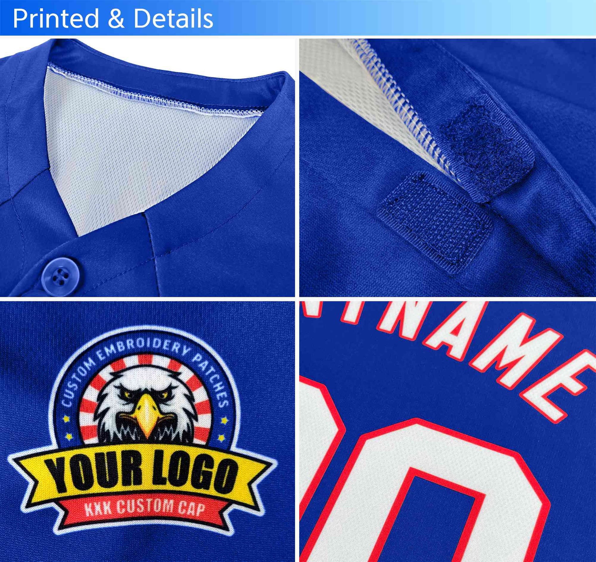 Custom Black Royal-White Classic Style Dog Jersey