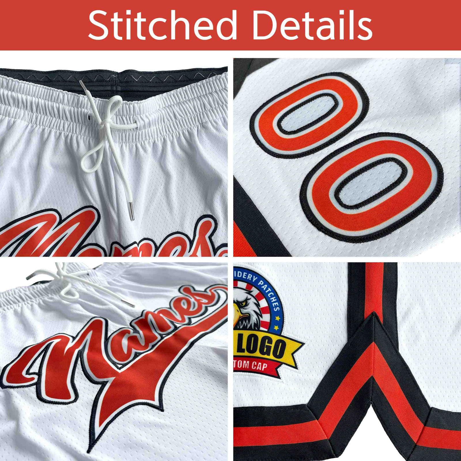Custom Powder Blue Orange-White Font Personalized Graffiti Pattern Shorts