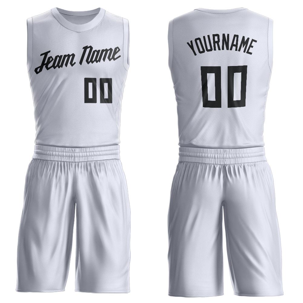 Custom White Black Classic Sets Basketball Jersey