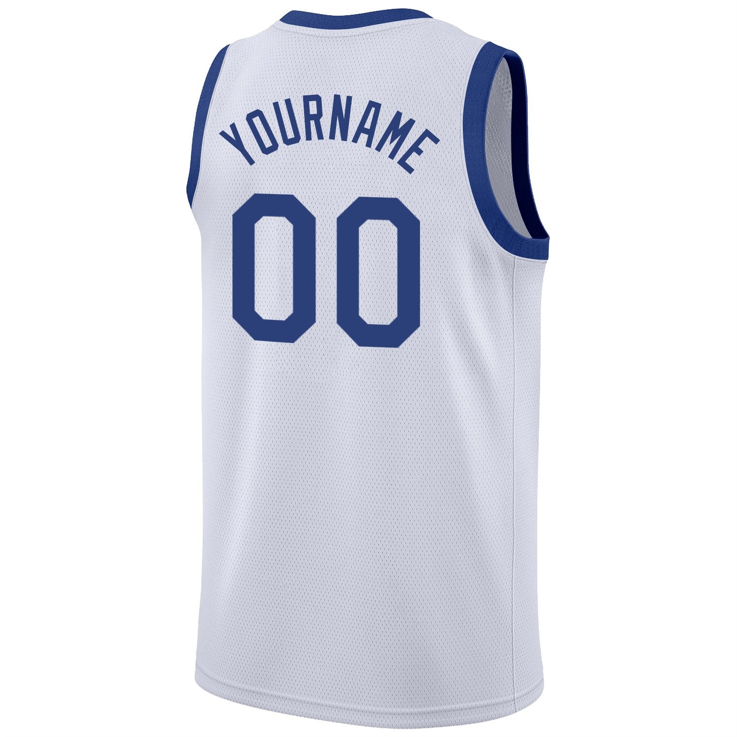 Custom White Royal-Red Classic Tops Men/Boy Basketball Jersey
